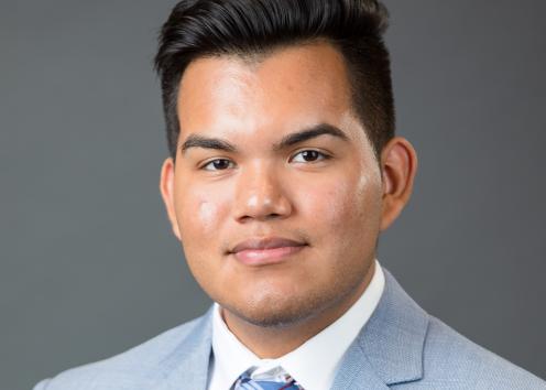 Brian Madrigal, a recipient of the Agnes Wright Strickland Award